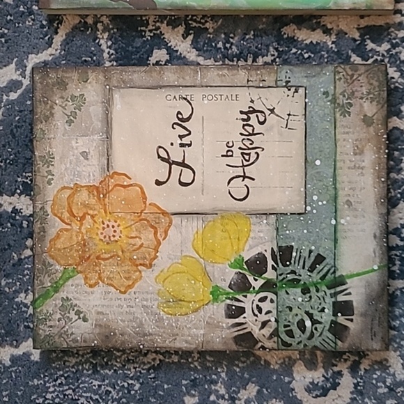 4pc Hand Made Wood Art Decor - Picture 4 of 5